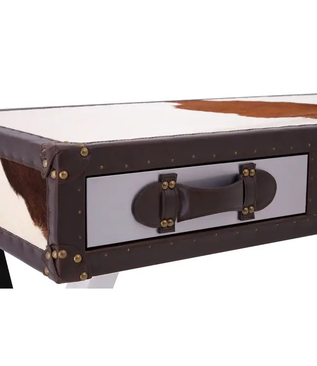 Genuine Cowhide Console Table