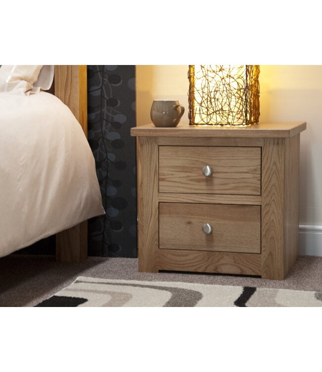 Homestyle GB Torino Oak Wide Bedside