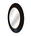 Round Black Convex Framed Mirror