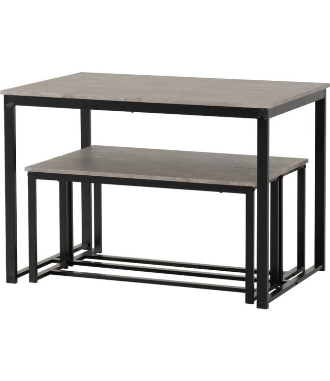 Seconique Lincoln Dining Set Stone Effect