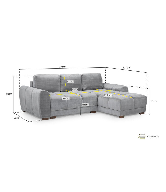 Azzuro Corner Sofa Bed