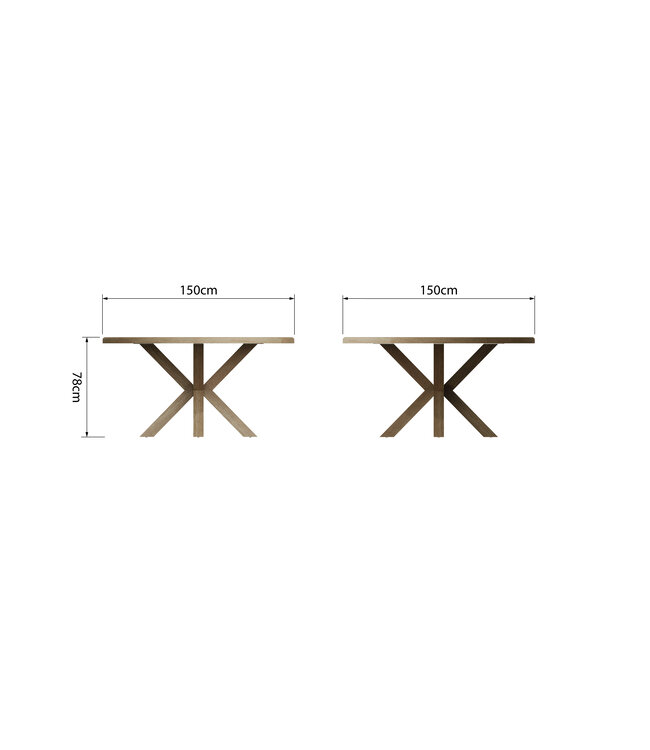 Smoked Oak Large Round Dining Table