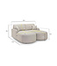 Erin Beige 3 Seater Sofa Bed