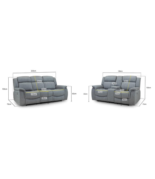Linden Electric Sofa Set