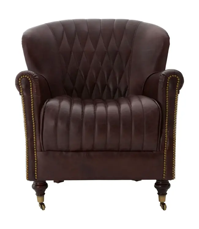 Victor Coffee Leather Chair
