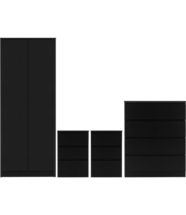 Seconique Malvern 2 Door Wardrobe Bedroom Set