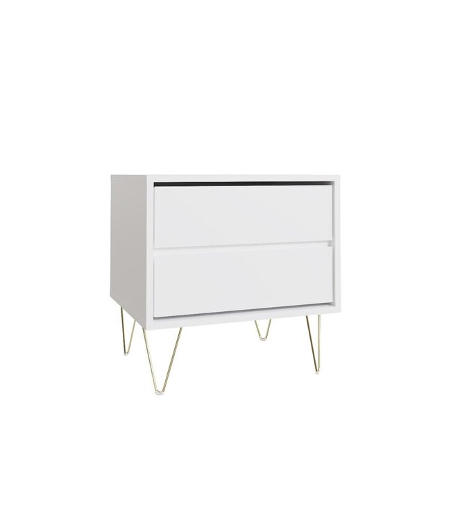 Timber Art Design Monaco White Bedside