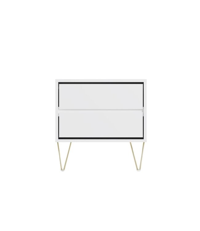 Timber Art Design Monaco White Bedside