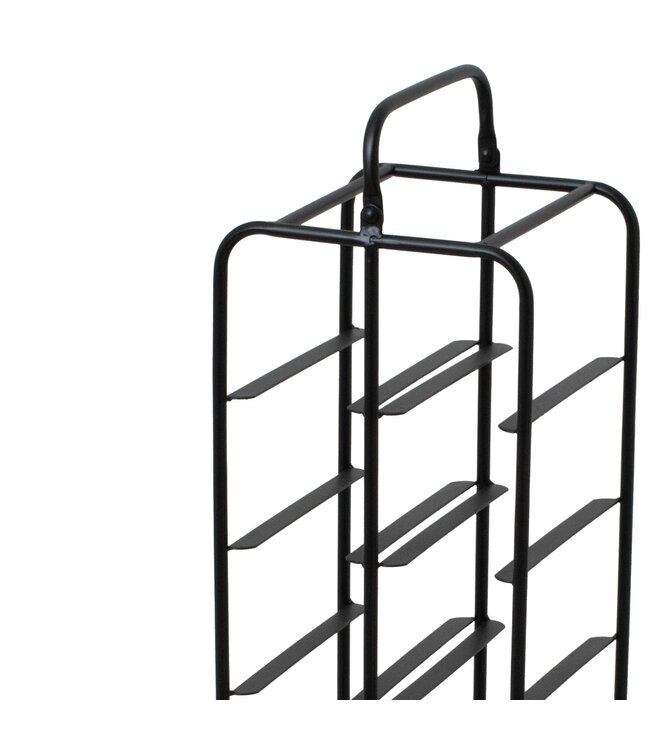 Hill Interiors Industrial Inspired Matt Black Bottle Wine Holder