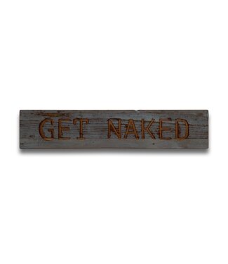 Hill Interiors Get Naked Large Message Wall Plaque