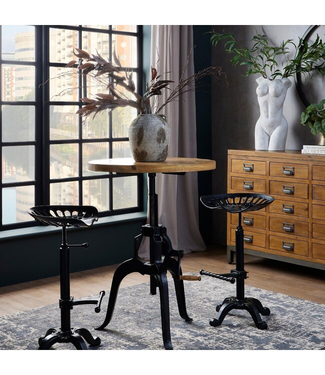 Hill Interiors Draftsman Adjustable Bar Bistro Table