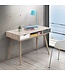 Timber Art Design Alford White | Grey 2 Drawer Desk