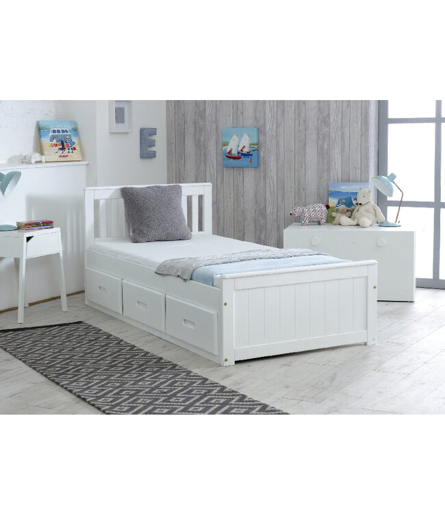 Mission Bed With Drawers