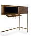 McGowan & Rutherford Brushed Antique Gold Metal Console Table