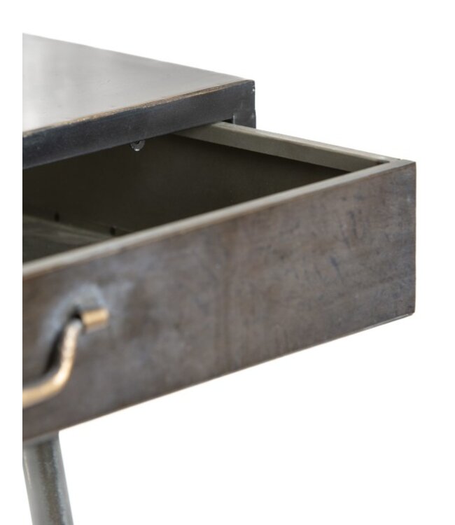 McGowan & Rutherford Black & Antique Gold  Desk With Vanity Mirror