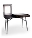 McGowan & Rutherford Black & Antique Gold "Orwell" Desk With Vanity Mirror