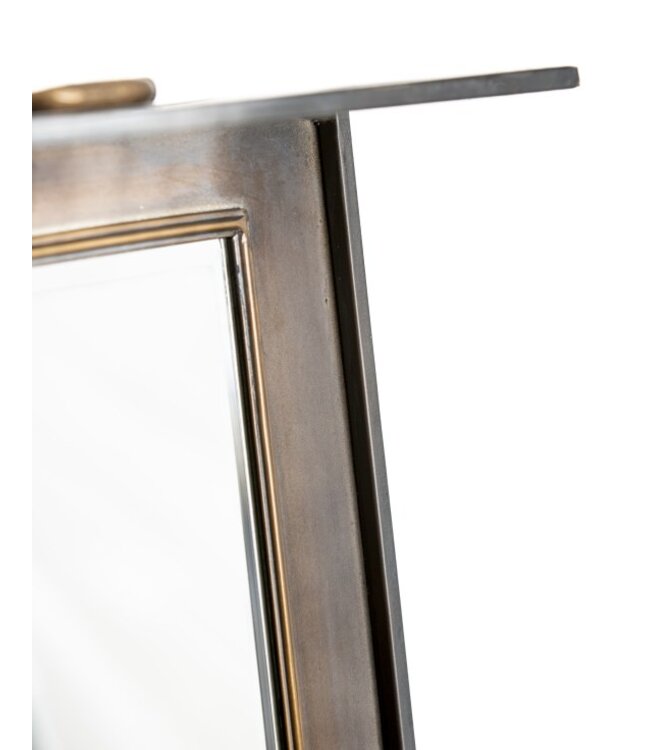 McGowan & Rutherford Black & Antique Gold Console Unit With Mirror