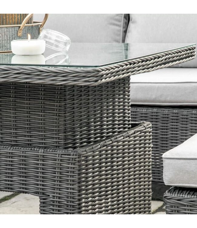 Sovera Grey Rising Table Corner Dining Set