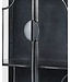 Black 4 Shelf Metal Geometric Cabinet