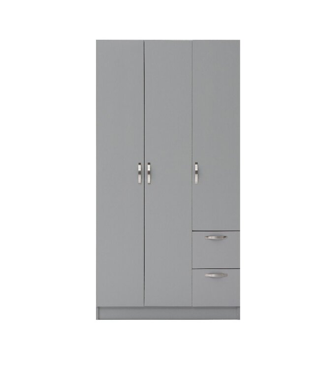 Essentials 3 Door Wardrobe With Drawers