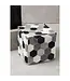 Safira Black | Grey | White Patchwork Pouffe