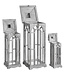 Hill Interiors Set Of Three Grey Wooden Lanterns Archway Design