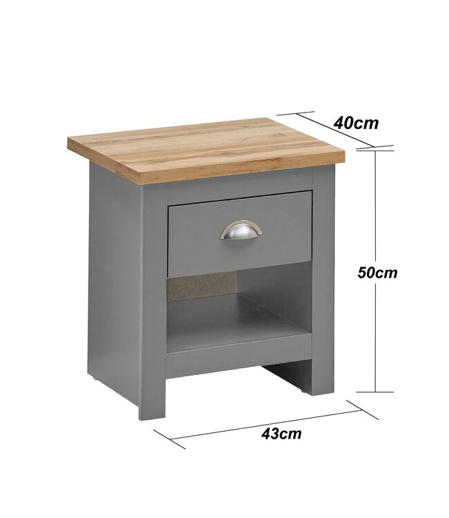Timber Art Design Lisbon 1 Drawer Bedside Table