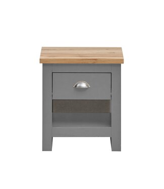 Timber Art Design Lisbon Grey 1 Drawer Bedside