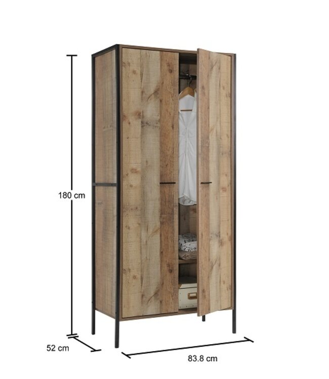 Timber Art Design Stretton 3 Piece Bedroom Set 2 Door Wardrobe