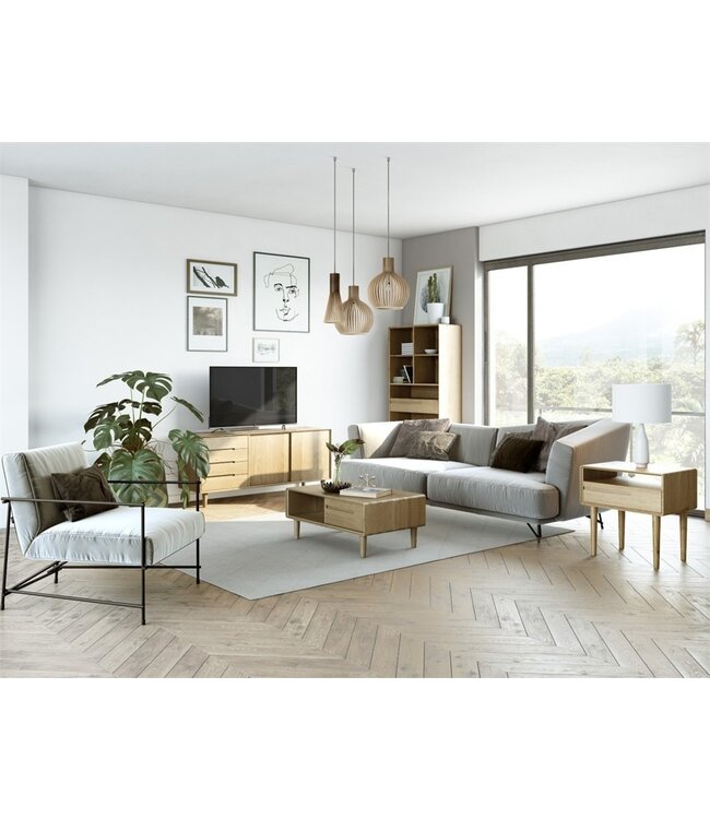 Homestyle GB Scandic Oak Large Bookcase