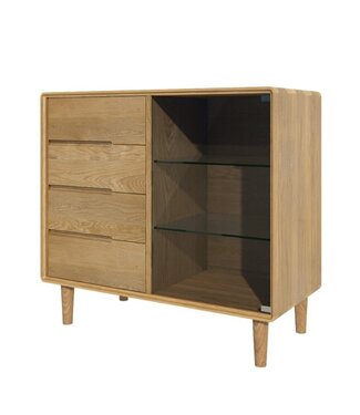 Homestyle GB Scandic Oak Small Glazed Chest