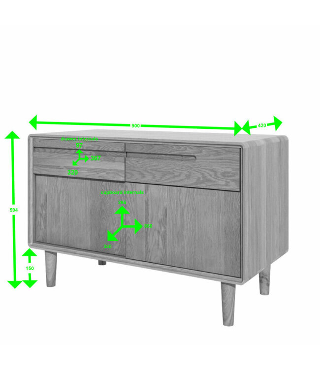 Homestyle GB Scandic Oak Narrow Unit