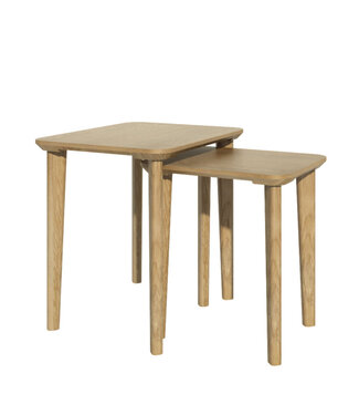 Homestyle GB Scandic Oak Nest of Tables