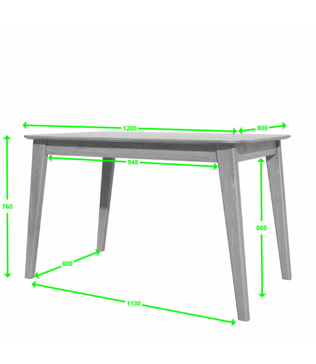 Homestyle GB Scandic Oak Dining Table
