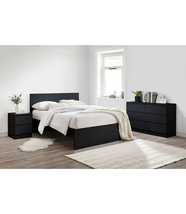 Birlea Oslo Black 6 Drawer Chest