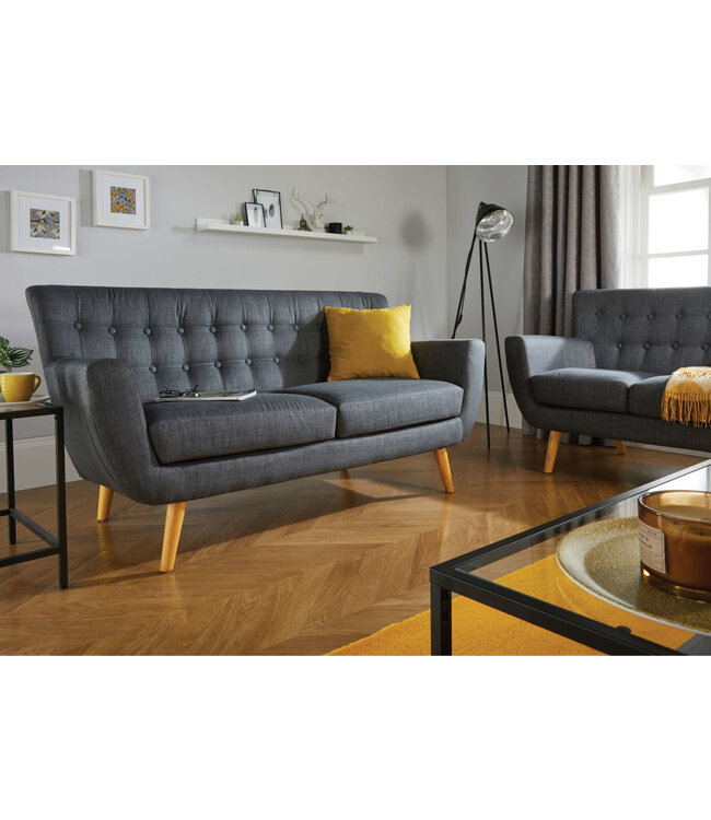 Birlea Loft Grey 3 Seater Sofa