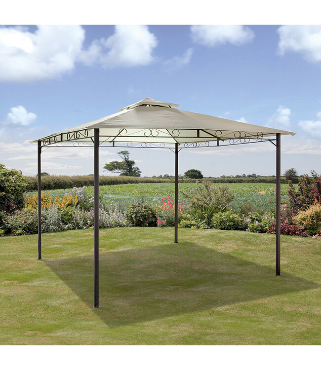 Malaga 3M Steel Gazebo Dark Grey