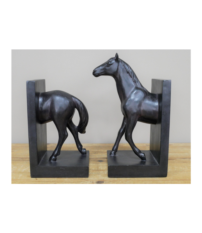 Black Horse Bookends