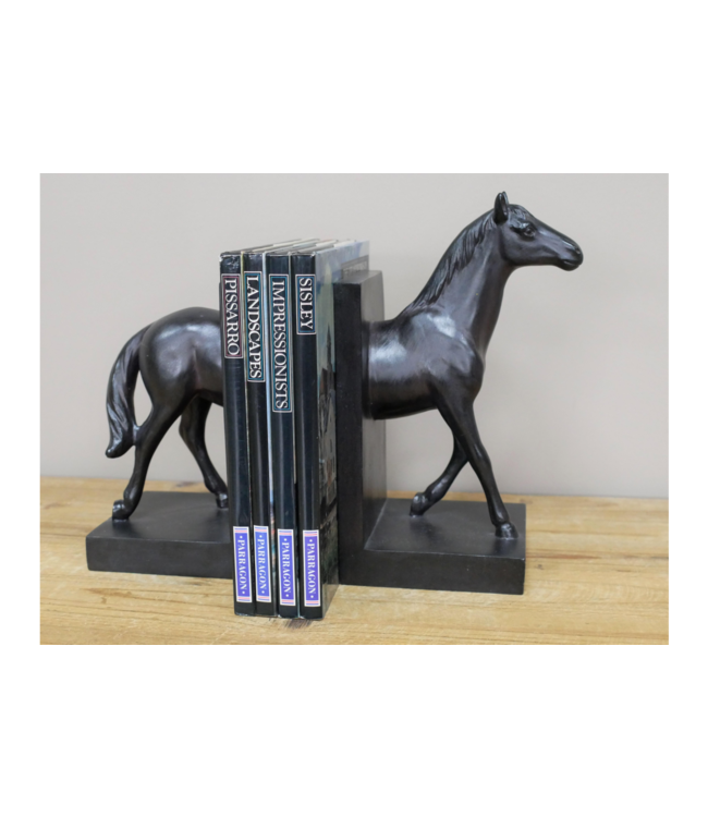 Black Horse Bookends