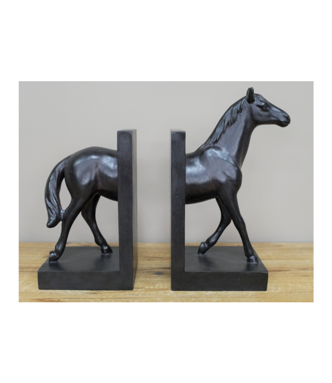 Black Horse Bookends