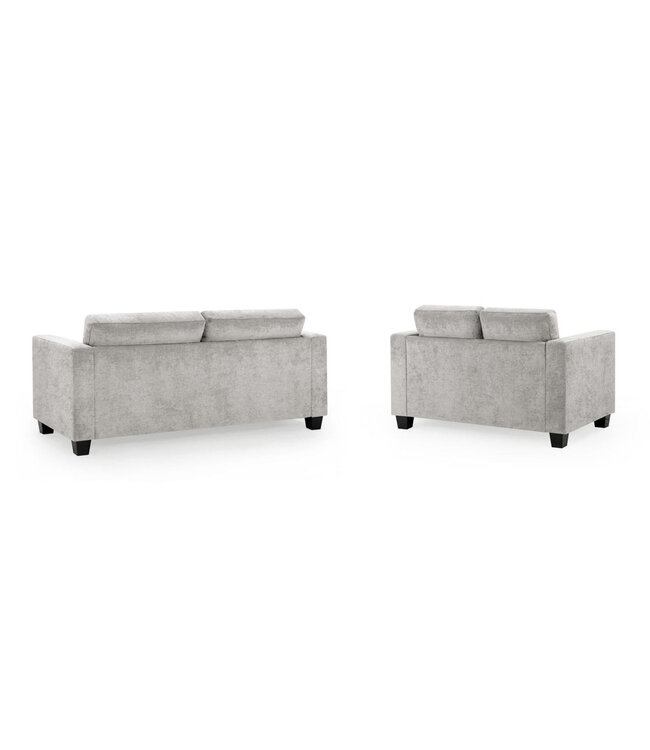 Jerry Grey Fabric 3+2 Seater Sofa Set