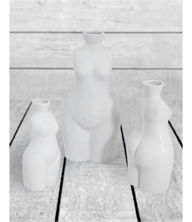 Female Body Ceramic Stem Vase