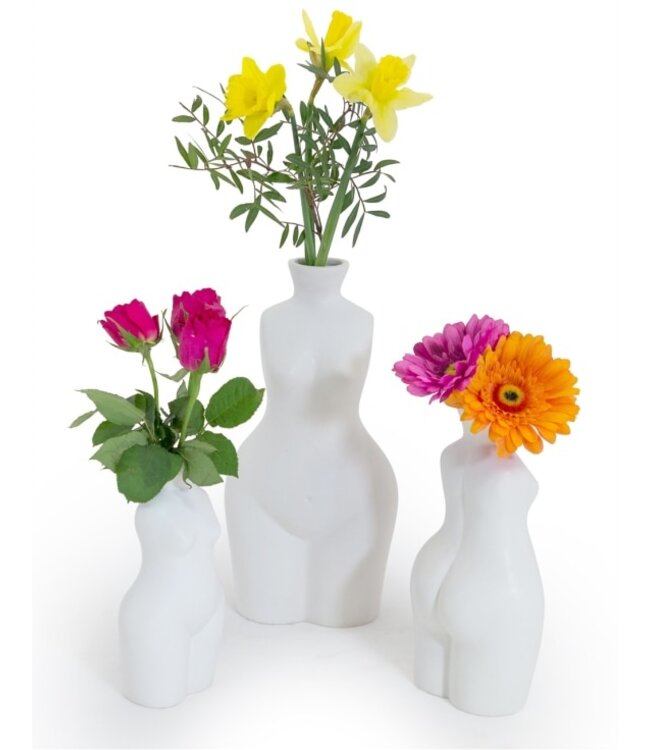 Female Body Ceramic Stem Vase