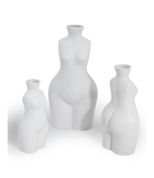 Female Body Ceramic Stem Vase
