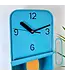 Blue  Metal Sardine Tin Pendulum Wall Clock