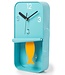 Blue  Metal Sardine Tin Pendulum Wall Clock
