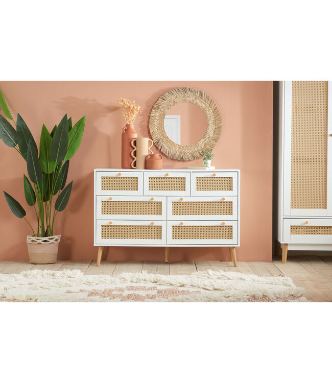 Birlea Croxley Rattan  7 Drawer Chest