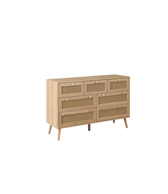 Birlea Croxley Rattan  7 Drawer Chest