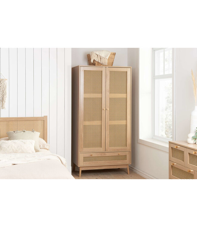 Birlea Croxley Rattan  2 Door Wardrobe