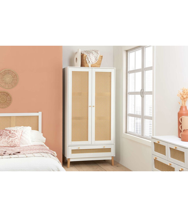 Birlea Croxley Rattan  2 Door Wardrobe